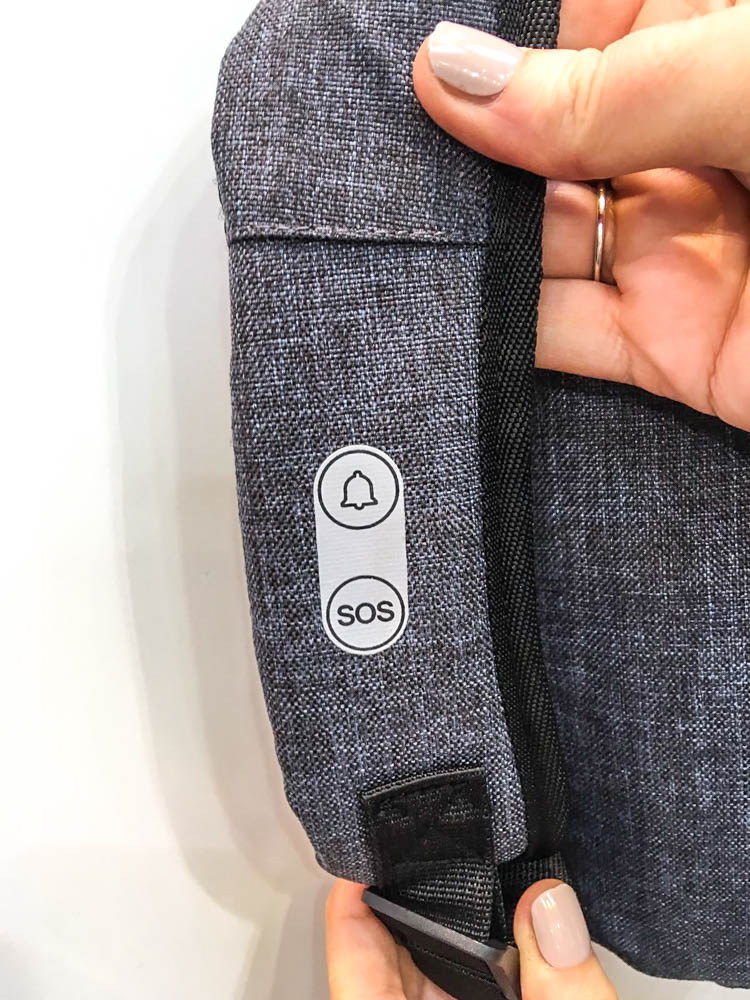 Smart rucksack with SOS button at PSI Dusseldorf